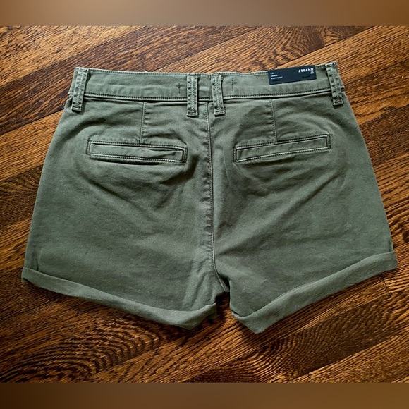 J Brand Kai Jungle Green Stretch Cotton 3” Utility Short Sz 25 *NWT* - Picture 2 of 10